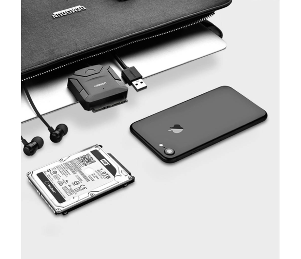 UGREEN Adapter USB 3.0 - SATA do dysków 25''/35'' czarny - 1488915 - zdjęcie 2